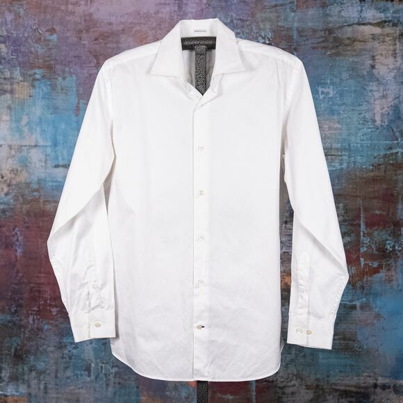 Banana Republic Men's Size 16 - 16 1/2 Long Sleeve Button Up VTG Italian Cotton - Picture 1 of 9